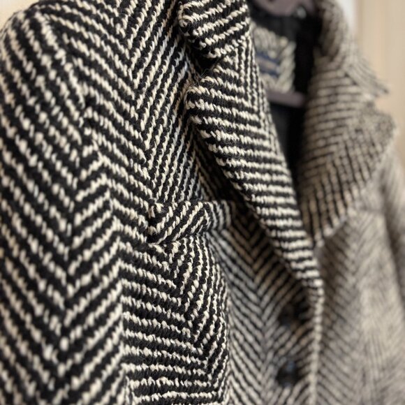 Piazza Sempione Black White Wool Blend Skirt Suit Set IT 50 / US 14 - Picture 15 of 16